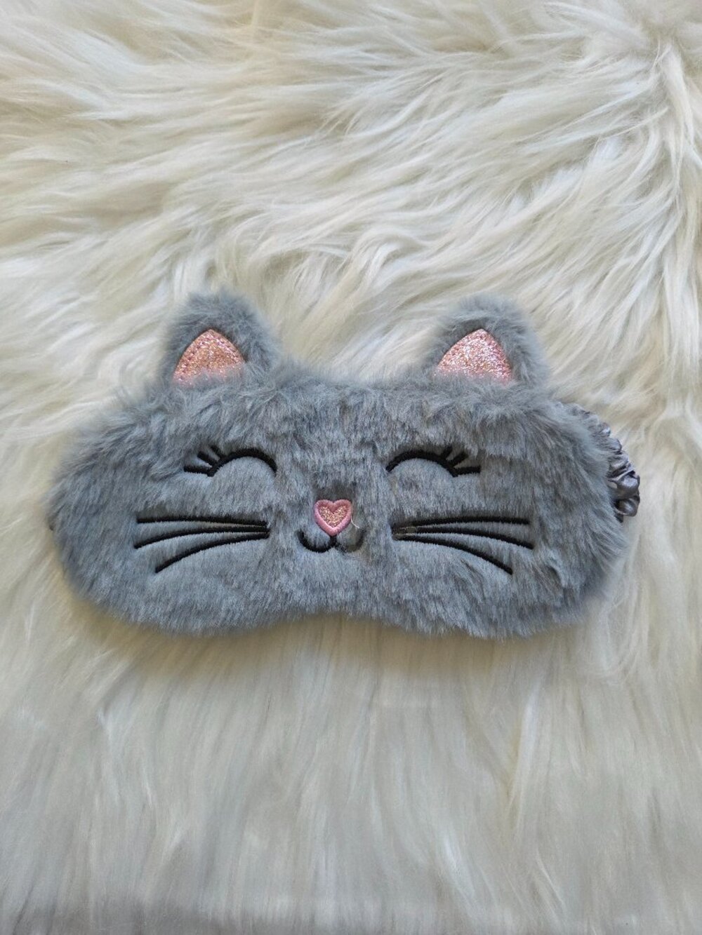 Gray Cat Sleep Mask